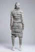 Junus Coban Women's Ribbed Sweatshirt in acid grey back view