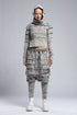 Junus Coban Women's Ribbed Sweatshirt in acid grey front view