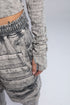 Junus Coban Women's Ribbed Sweatshirt in acid grey sleeve and side detail