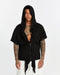 Junus Coban Zip-Front Side-Pocket Cardigan Black