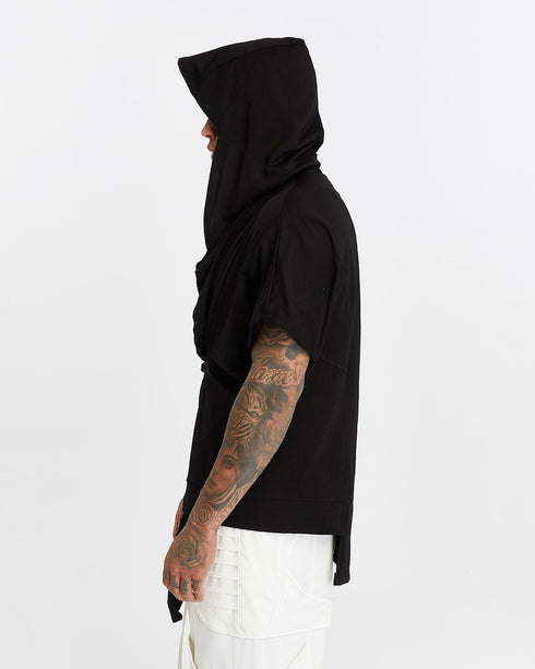 Junus Coban Zip-Front Side-Pocket Cardigan Black
