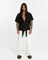 Junus Coban Zip-Front Side-Pocket Cardigan Black