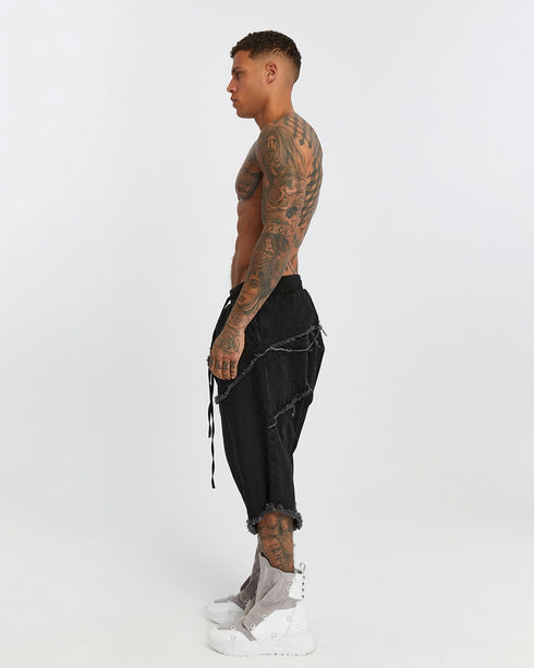 Dirty Stitched Men Capri