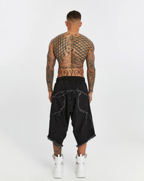 Dirty Stitched Men Capri