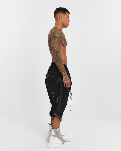 Dirty Stitched Men Capri